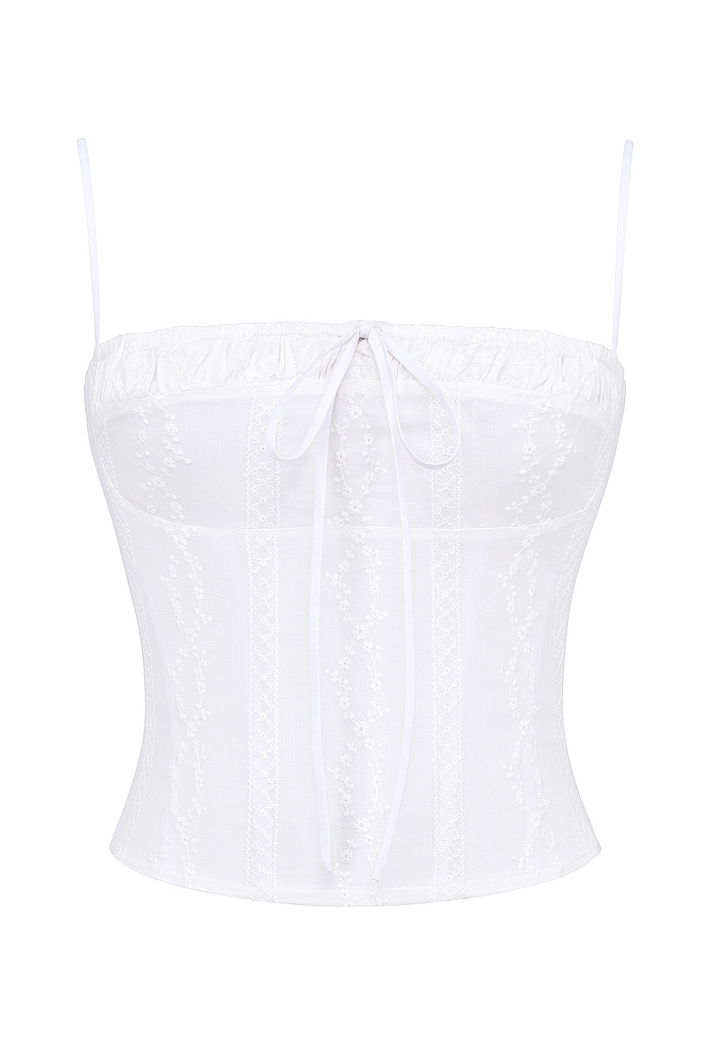 Mistress Rocks Cloud Broderie Cotton Corset Top - SALE — image 11