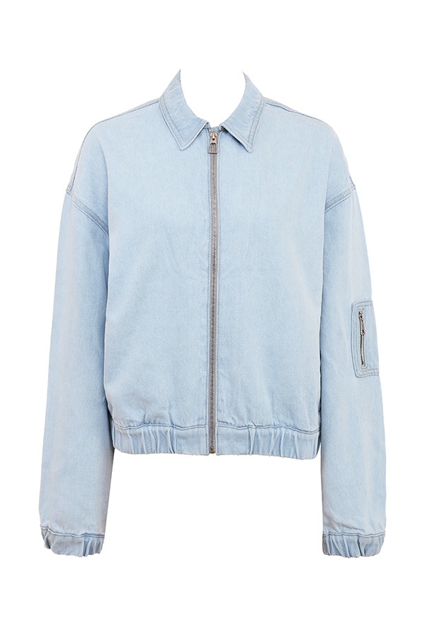 Mistress Rocks Blue Denim Oversized Bomber Jacket - SALE — image 9