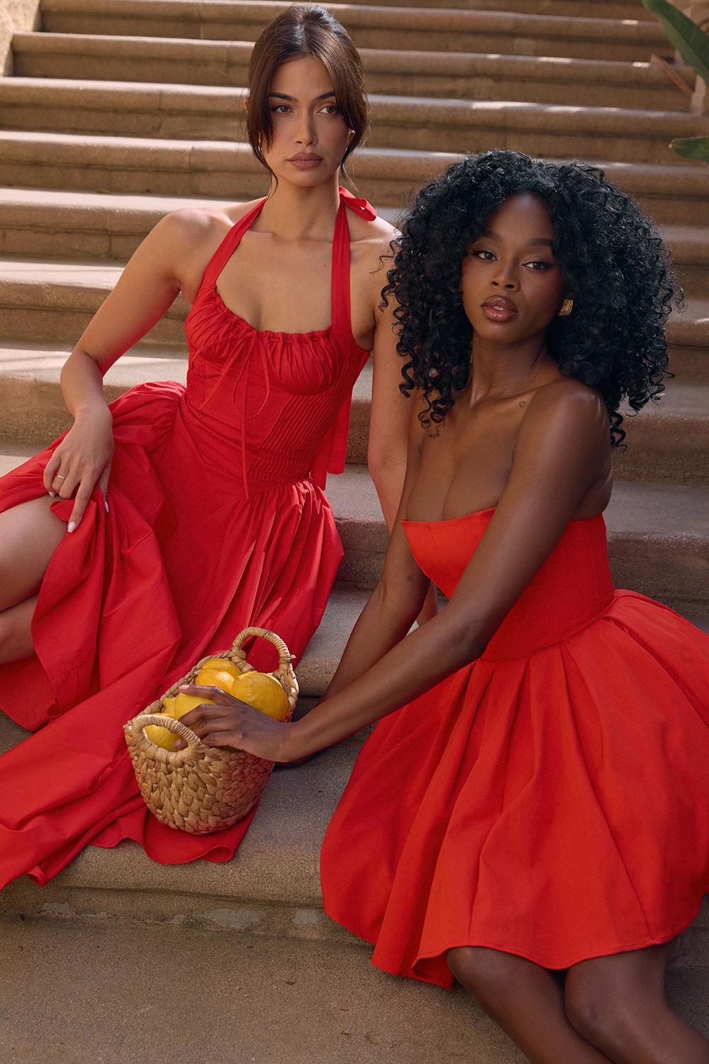 Adabella  Italian Tomato Cotton Halter Sundress — image 11