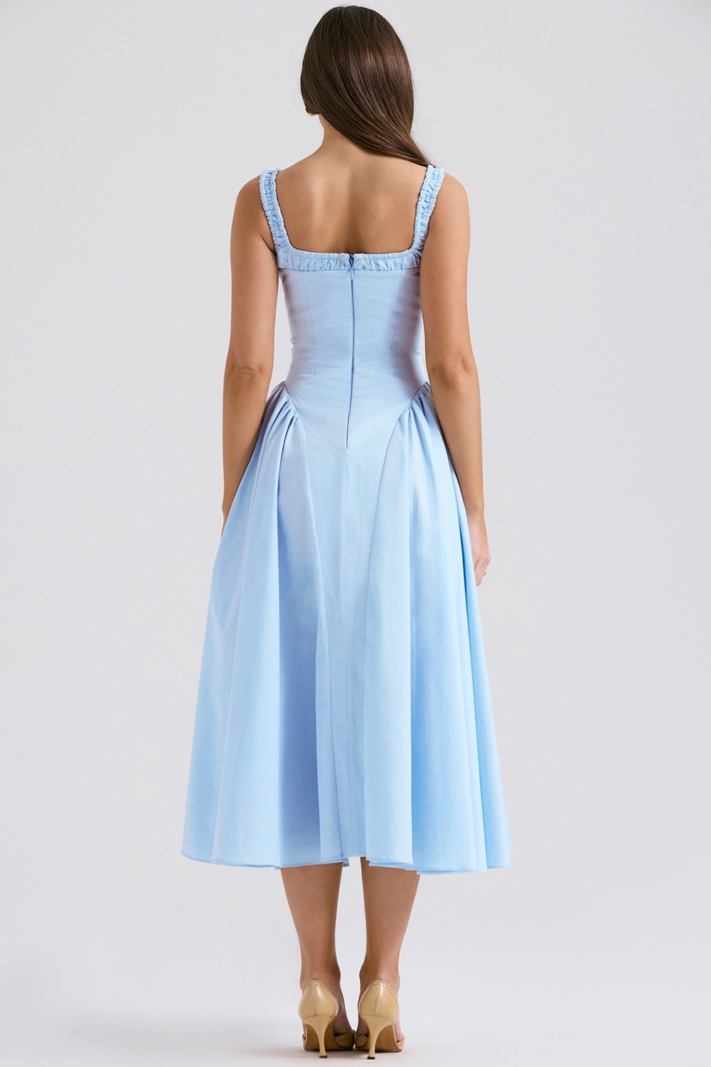 Dorothy  Italian Azure Cotton Midi Sundress — image 7