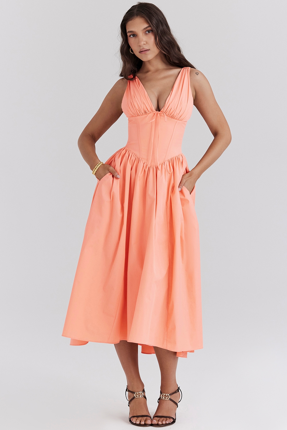 Emmelina  Sorbet Cotton Corset Sundress — image 1