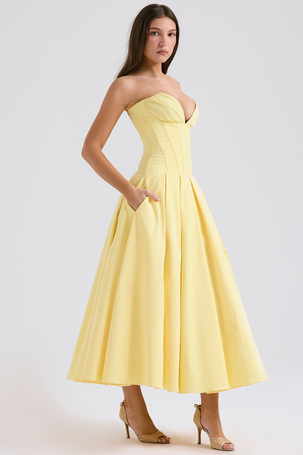Lady  Sunshine Strapless Tulle Midi Dress — image 6