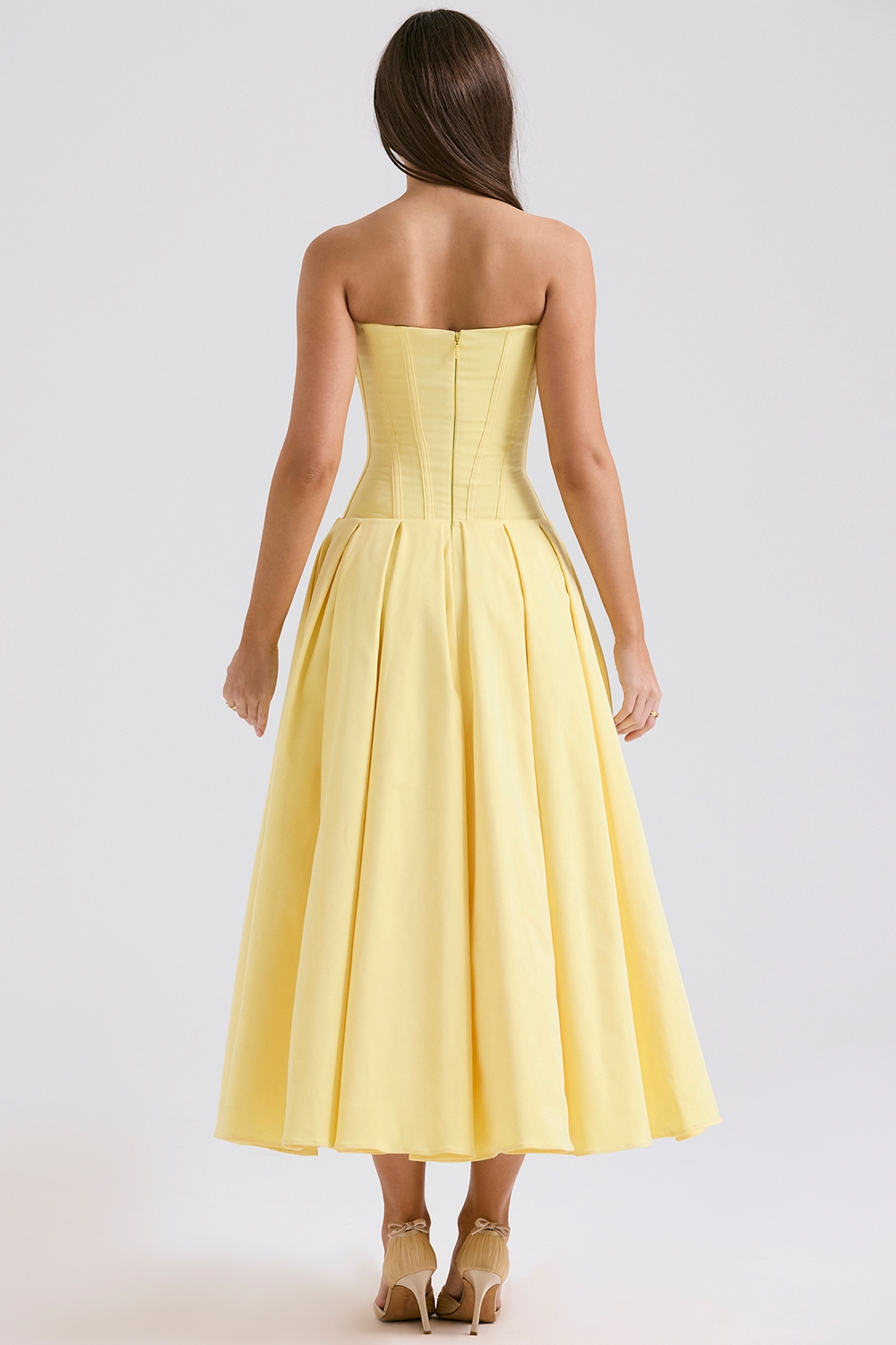 Lady  Sunshine Strapless Tulle Midi Dress — image 8