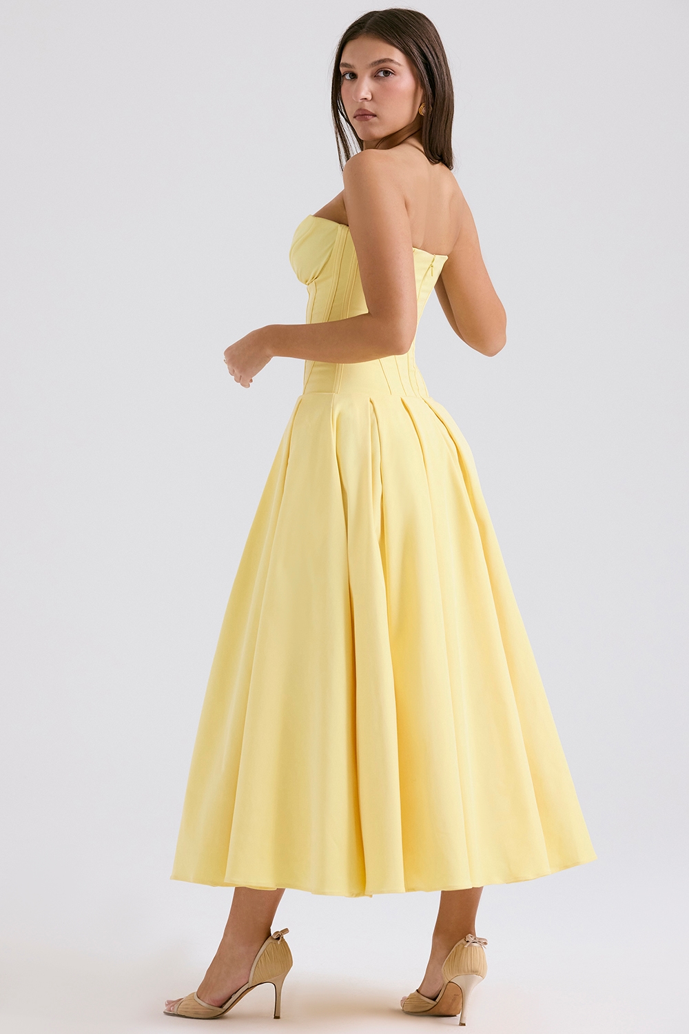 Lady  Sunshine Strapless Tulle Midi Dress — image 7