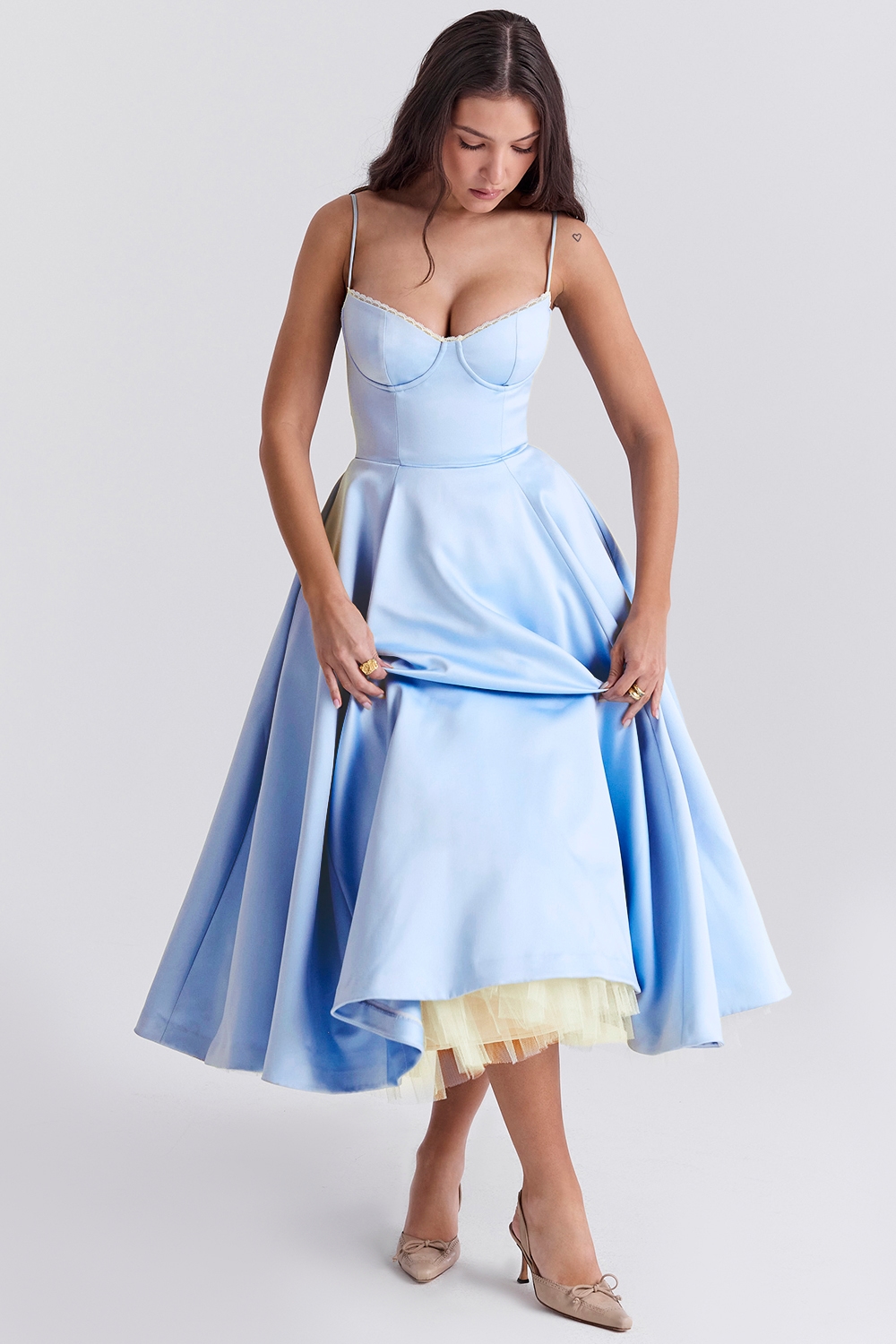 Mademoiselle  Cinderella Blue Tulle Midi Dress — image 5
