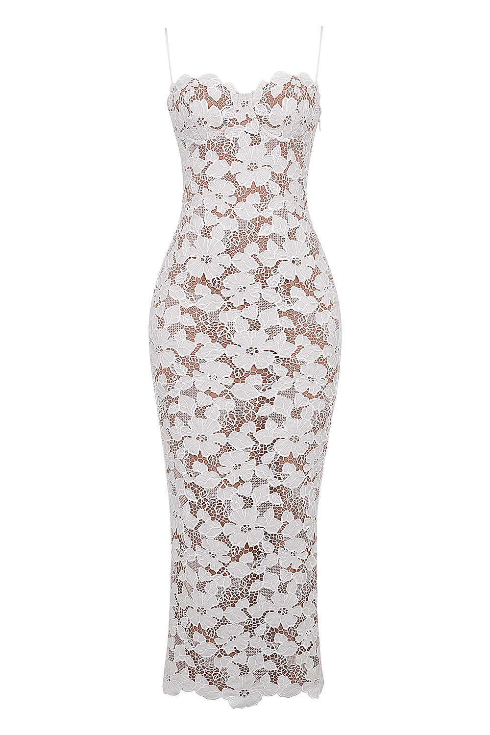 Pearl  White Floral Embroidered Maxi Dress — image 12