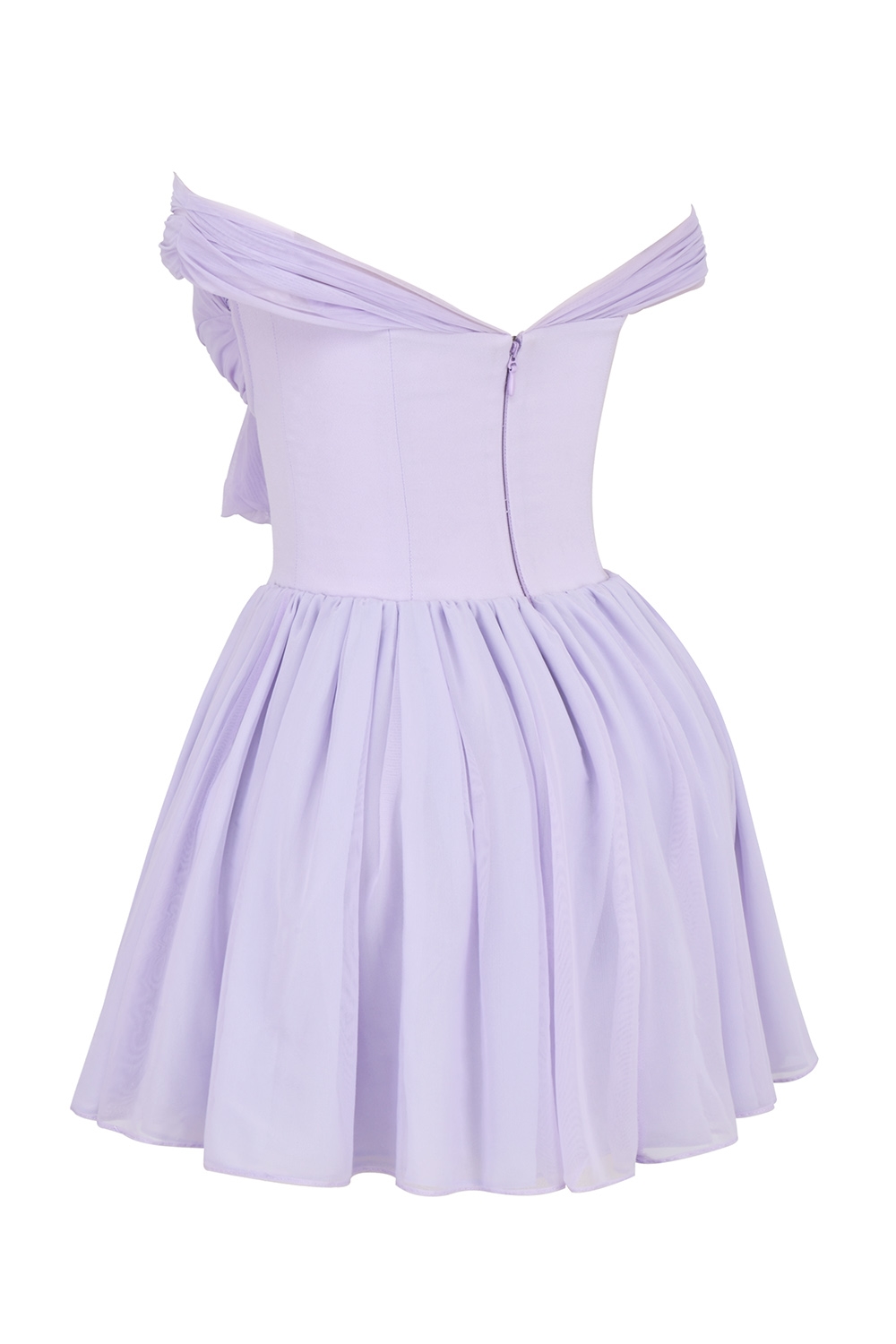 Soleil  Orchid Off Shoulder Mini Dress — image 11