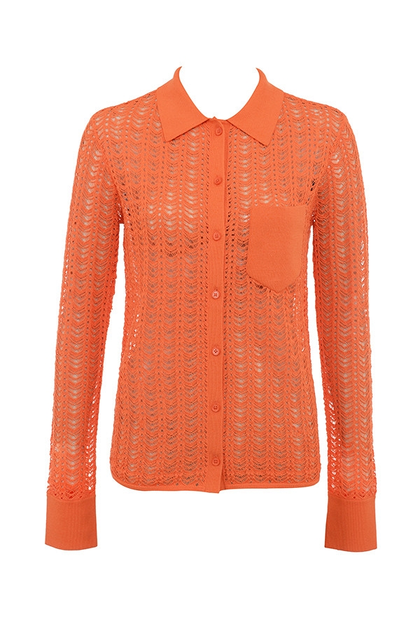 Mistress Rocks Tangerine Dainty Knit Relaxed Shirt - SALE — image 11