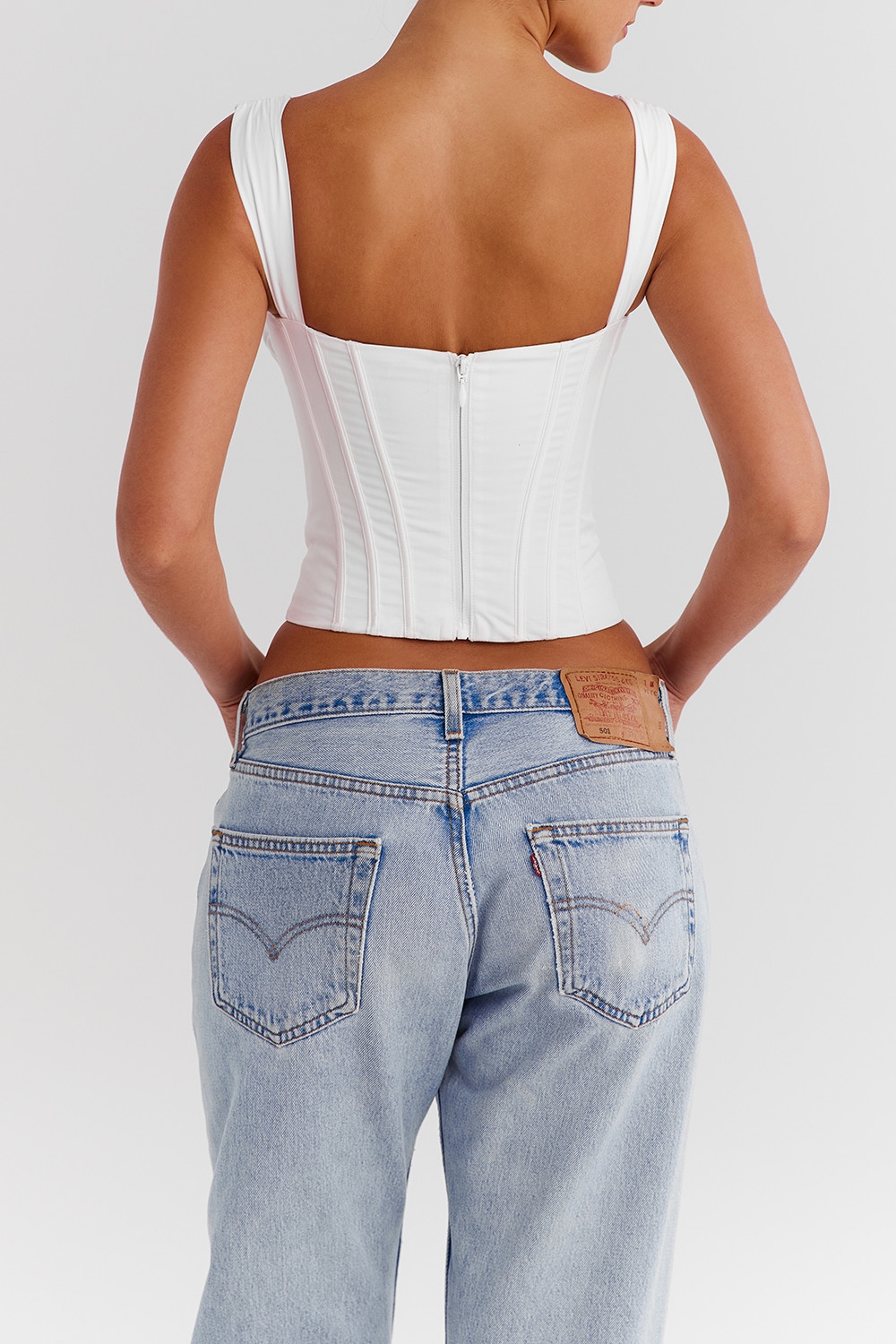 Mistress Rocks Cloud Cotton Tie Front Corset - SALE — image 8