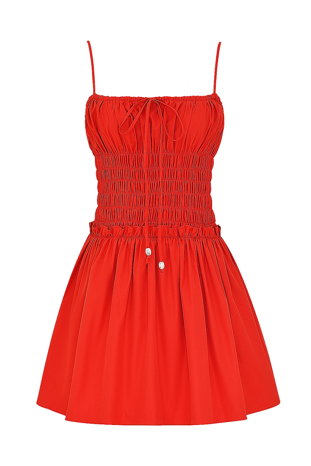 Mistress Rocks Red Shirred Gathered Mini Dress - SALE — image 11
