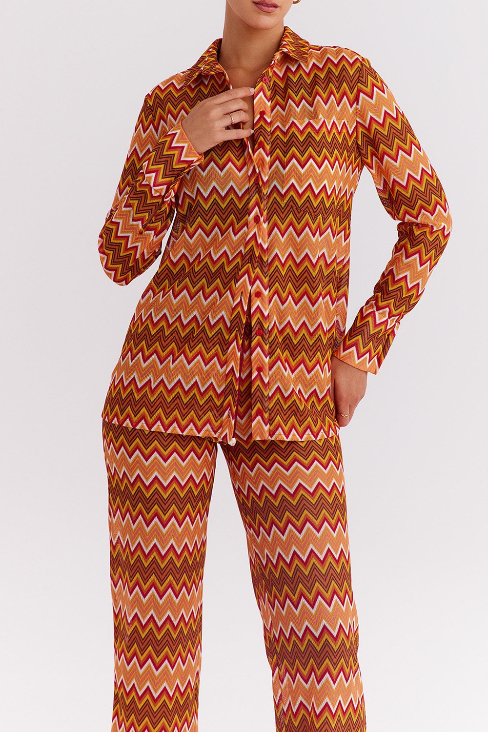 Mistress Rocks Multicolour Knit Oversized Shirt - SALE — image 4