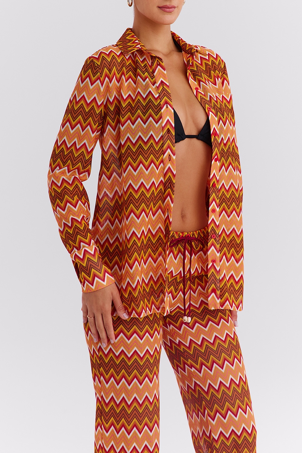 Mistress Rocks Multicolour Knit Oversized Shirt - SALE — image 6