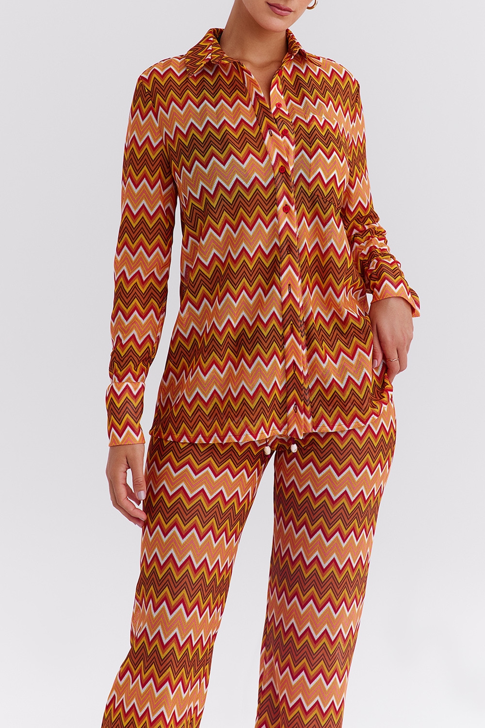 Mistress Rocks Multicolour Knit Oversized Shirt - SALE — image 7
