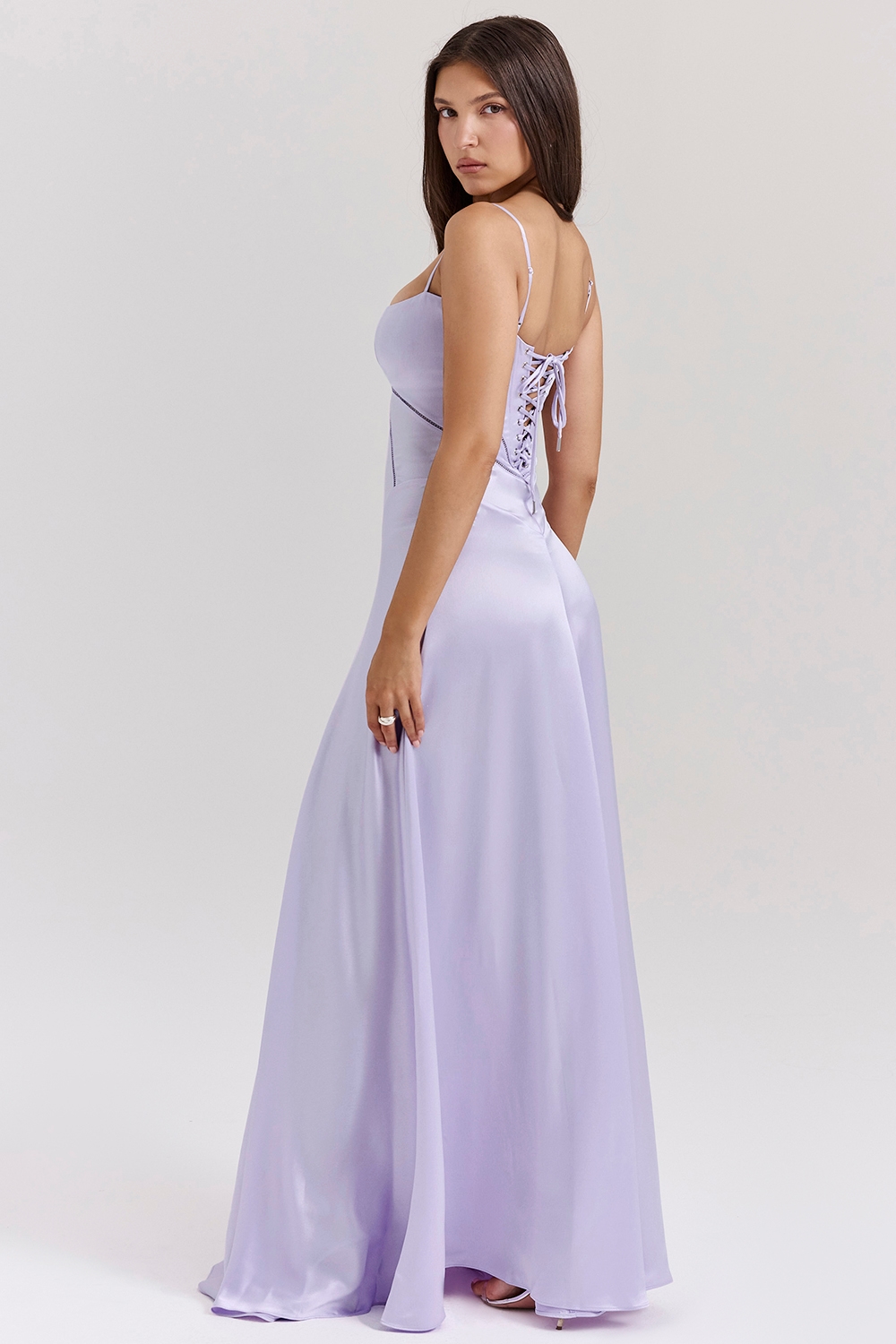 Anabella  Orchid Lace Up Maxi Dress — image 5