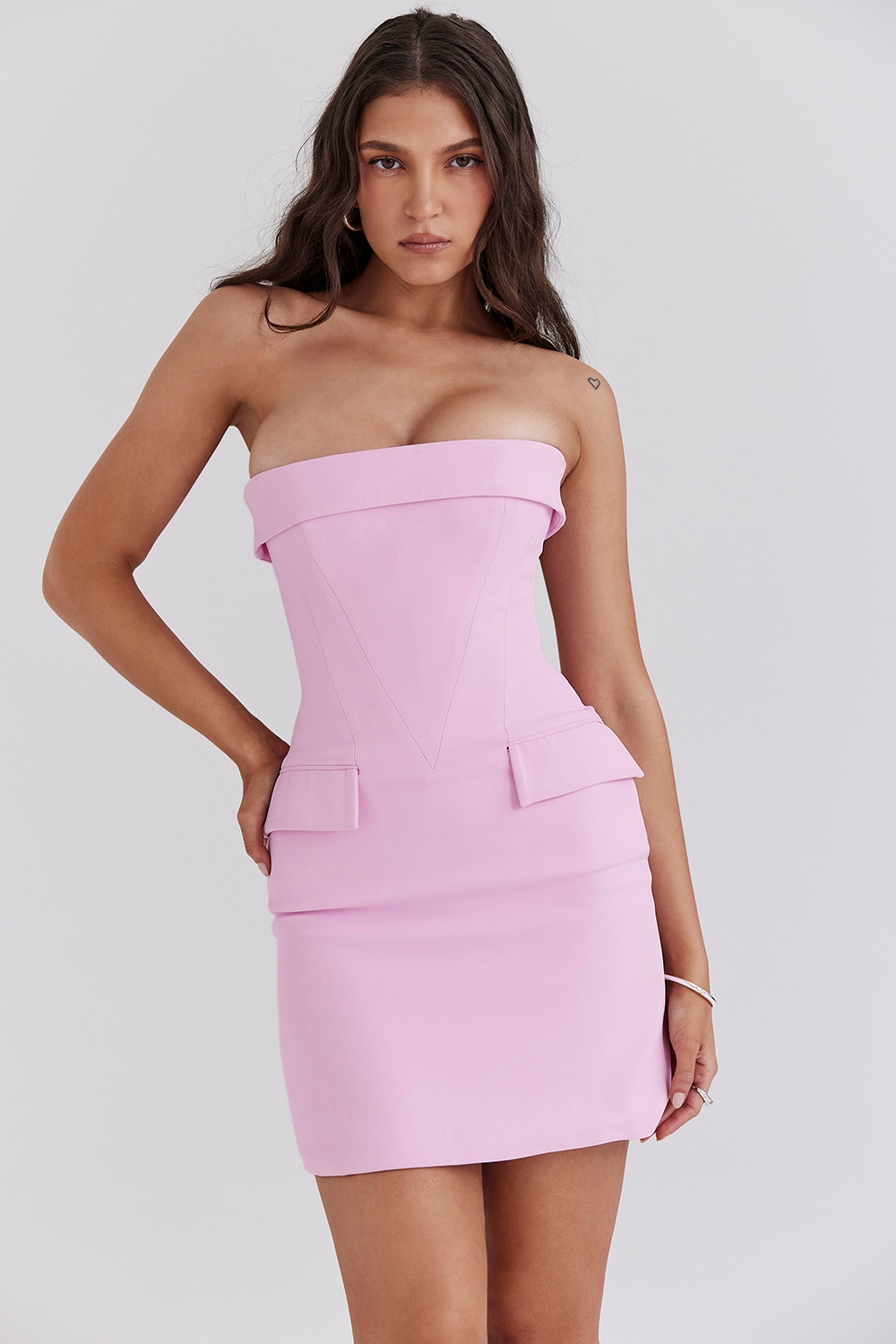 Naia  Cotton Candy Strapless Mini Dress — image 3