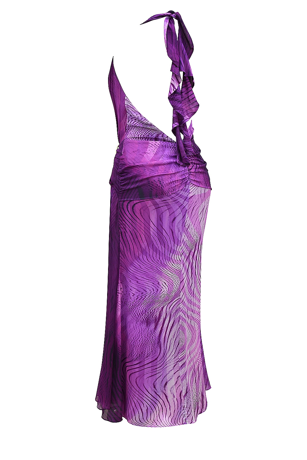 Olessia  Orchid Backless Halter Maxi Dress — image 13