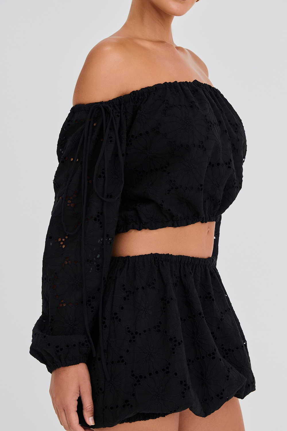 Mistress Rocks Black Broderie Cotton Puff Ball Skirt - SALE — image 8
