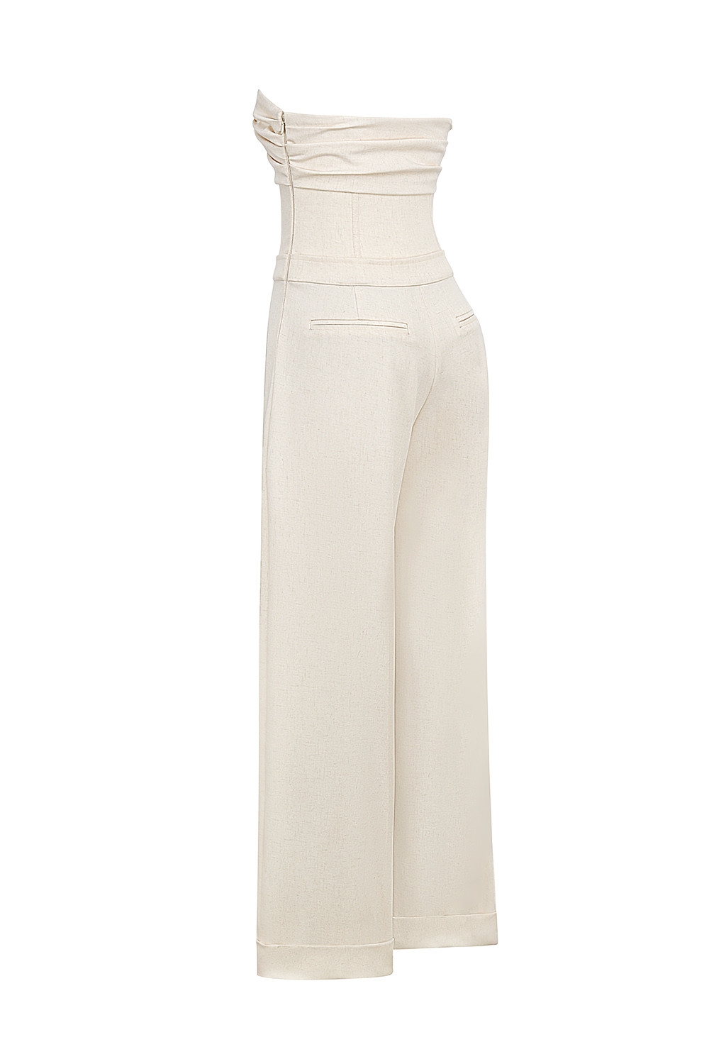 Mistress Rocks Beige Strapless Wide Leg Jumpsuit - SALE — image 12