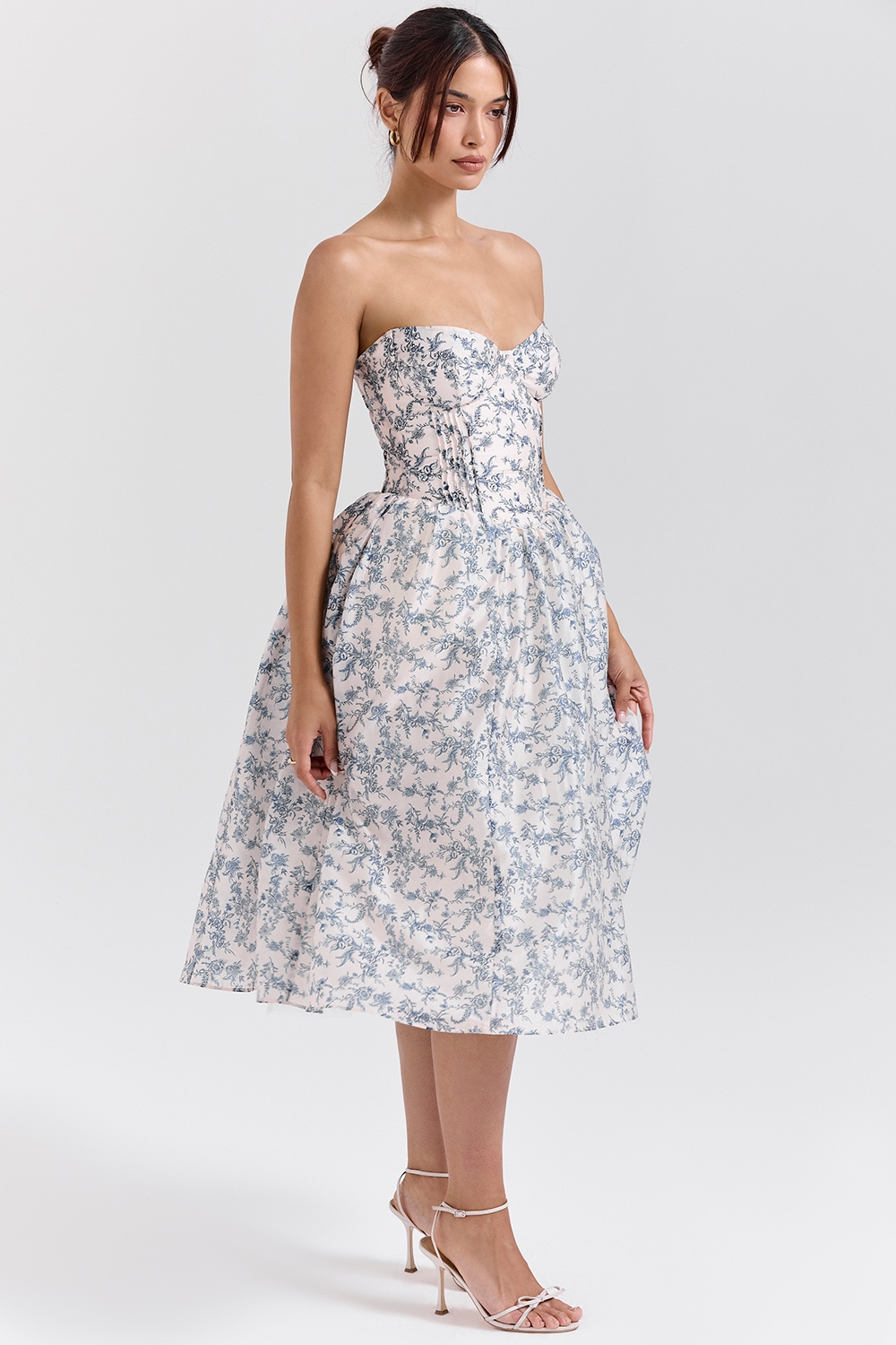 Bennett  English Porcelain Print Strapless Sundress — image 3