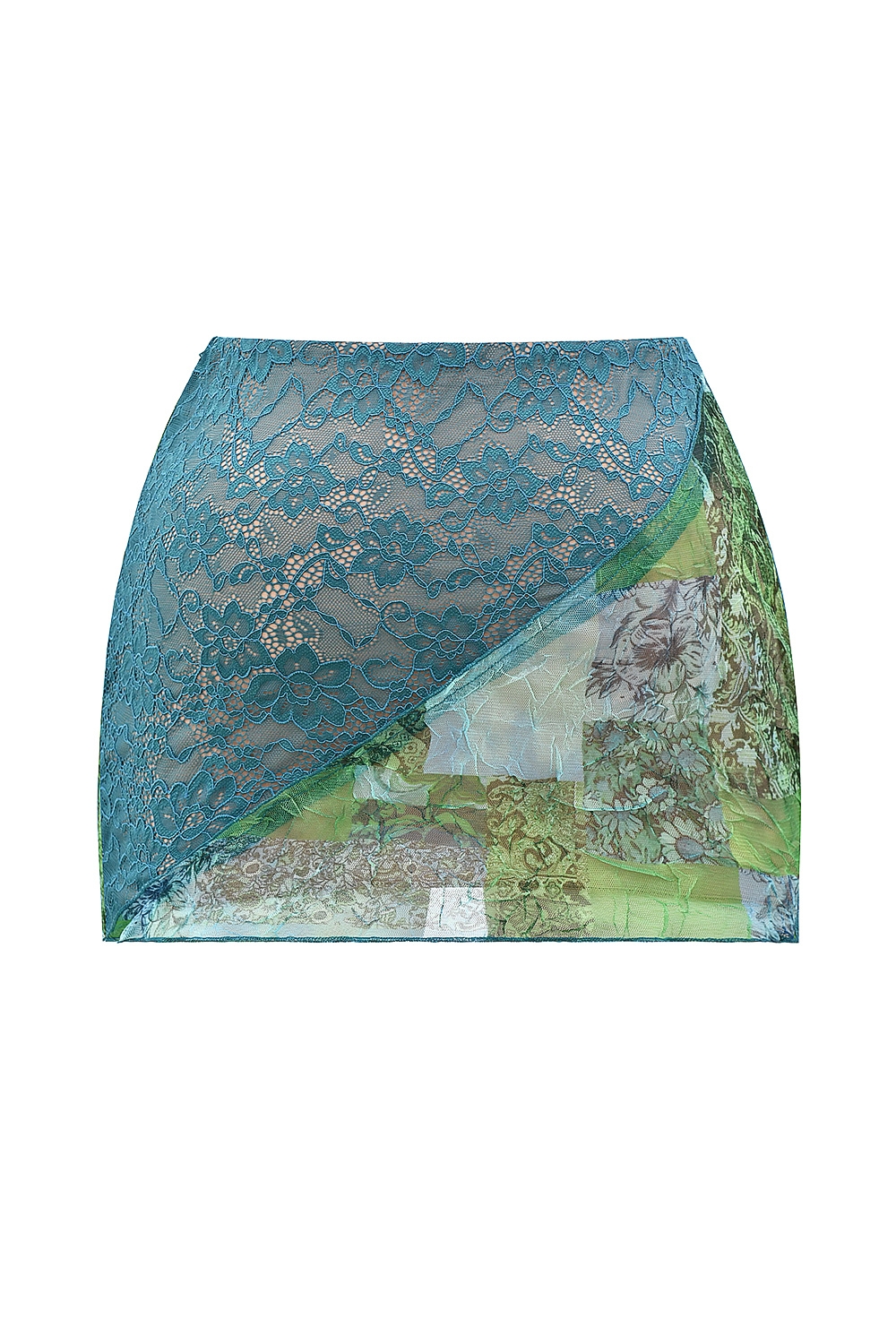 Mistress Rocks Ocean Teal Panelled Mini Skirt - SALE — image 13