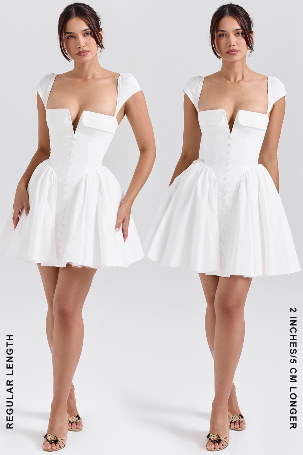 Florence  White Cotton Corset Mini Dress — image 8