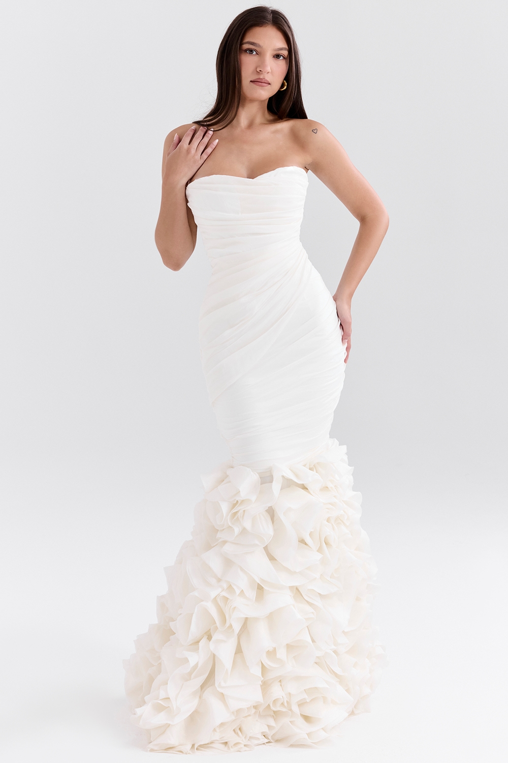 Gabrielle  Ivory Strapless Ruffle Bridal Gown — image 3