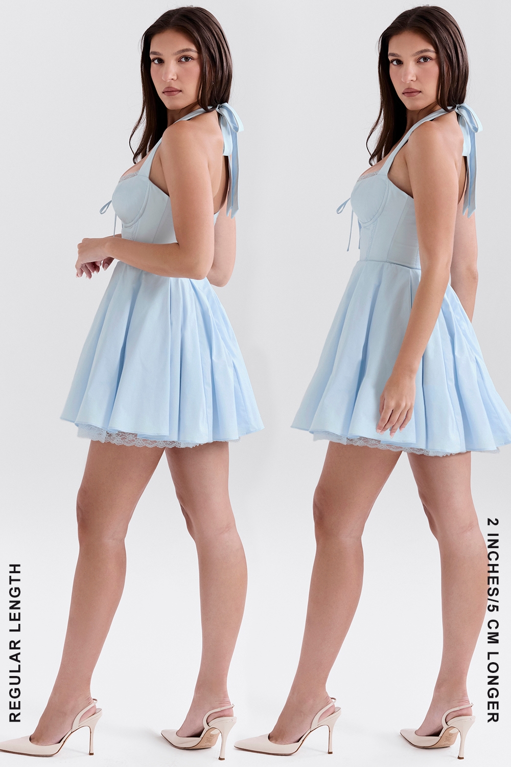 Harriet  Bluebell Cotton Halter Mini Dress — image 9