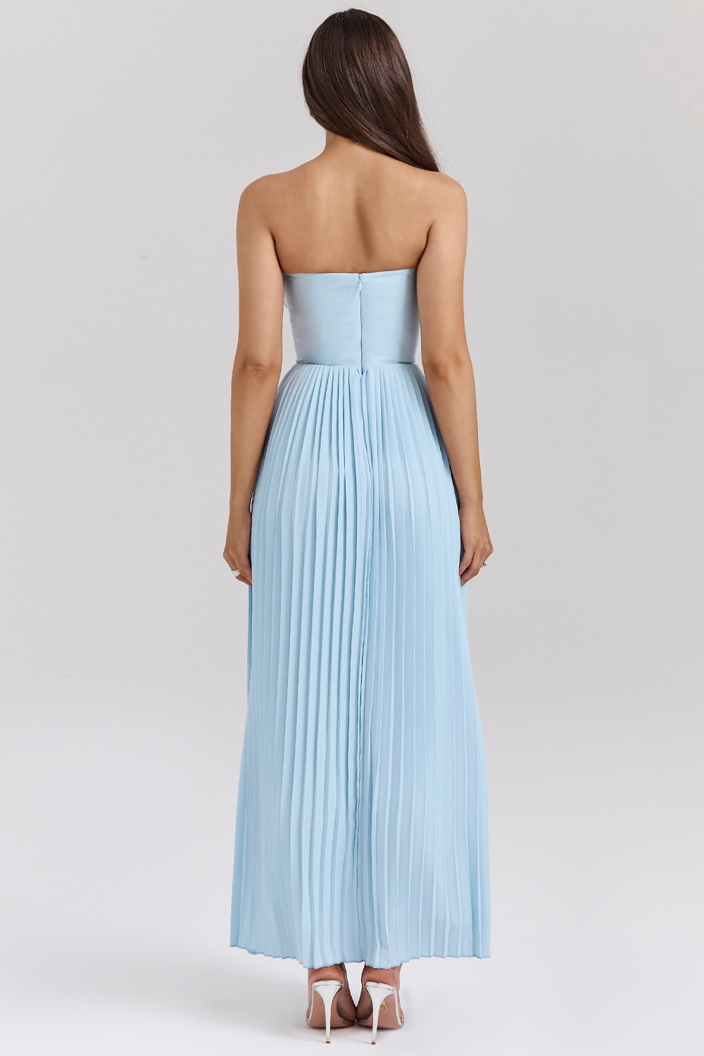 Marcella  Ocean Blue Pleated Maxi Dress — image 7