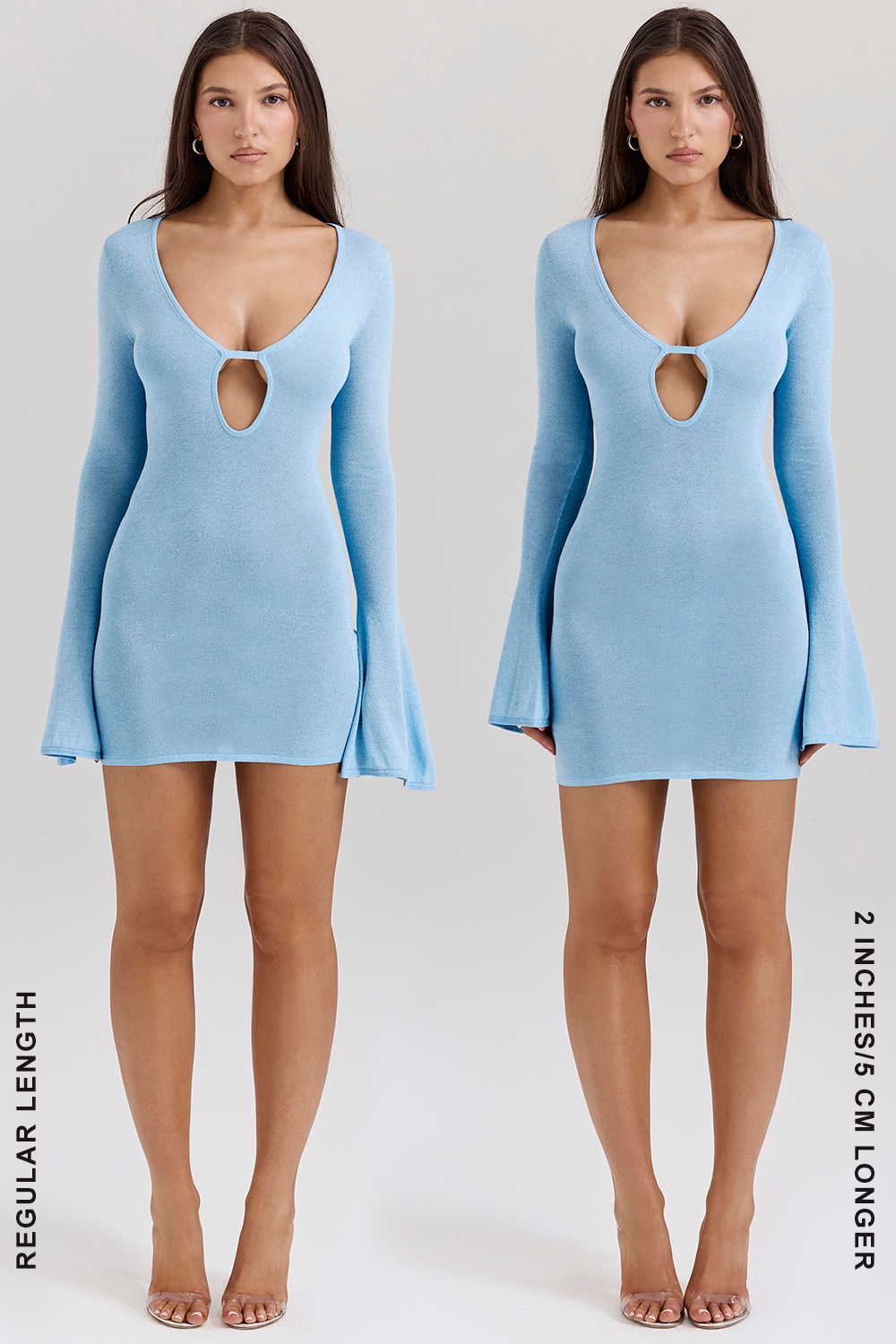 Noya  Ocean Blue Knit Mini Dress — image 8