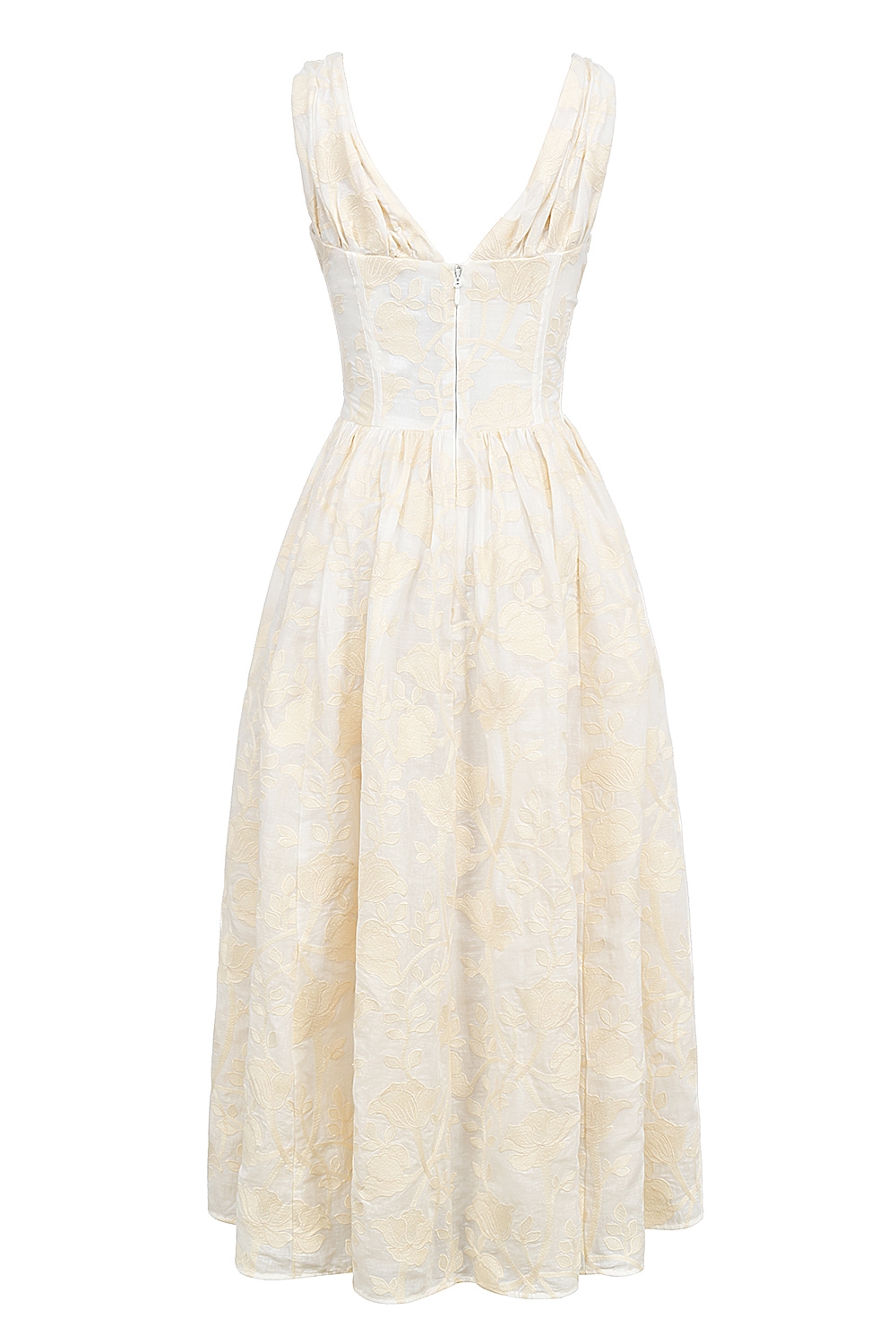 Emmelina  Vintage Ivory Floral Embroidered Corset Sundress — image 11