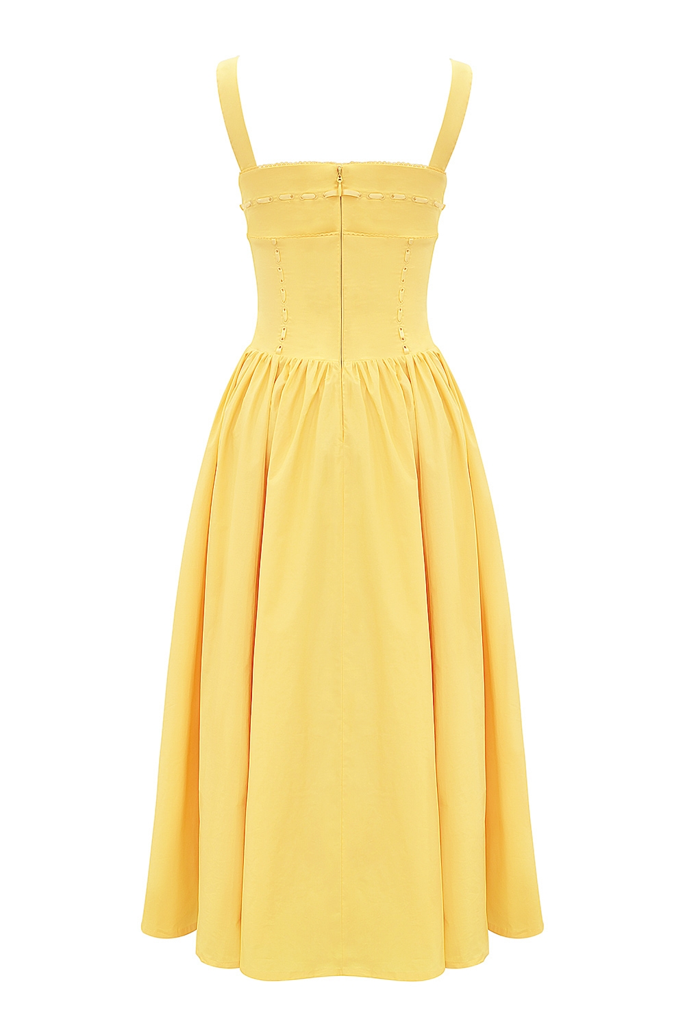 Vivien  Apricot Cotton Midi Sundress — image 14