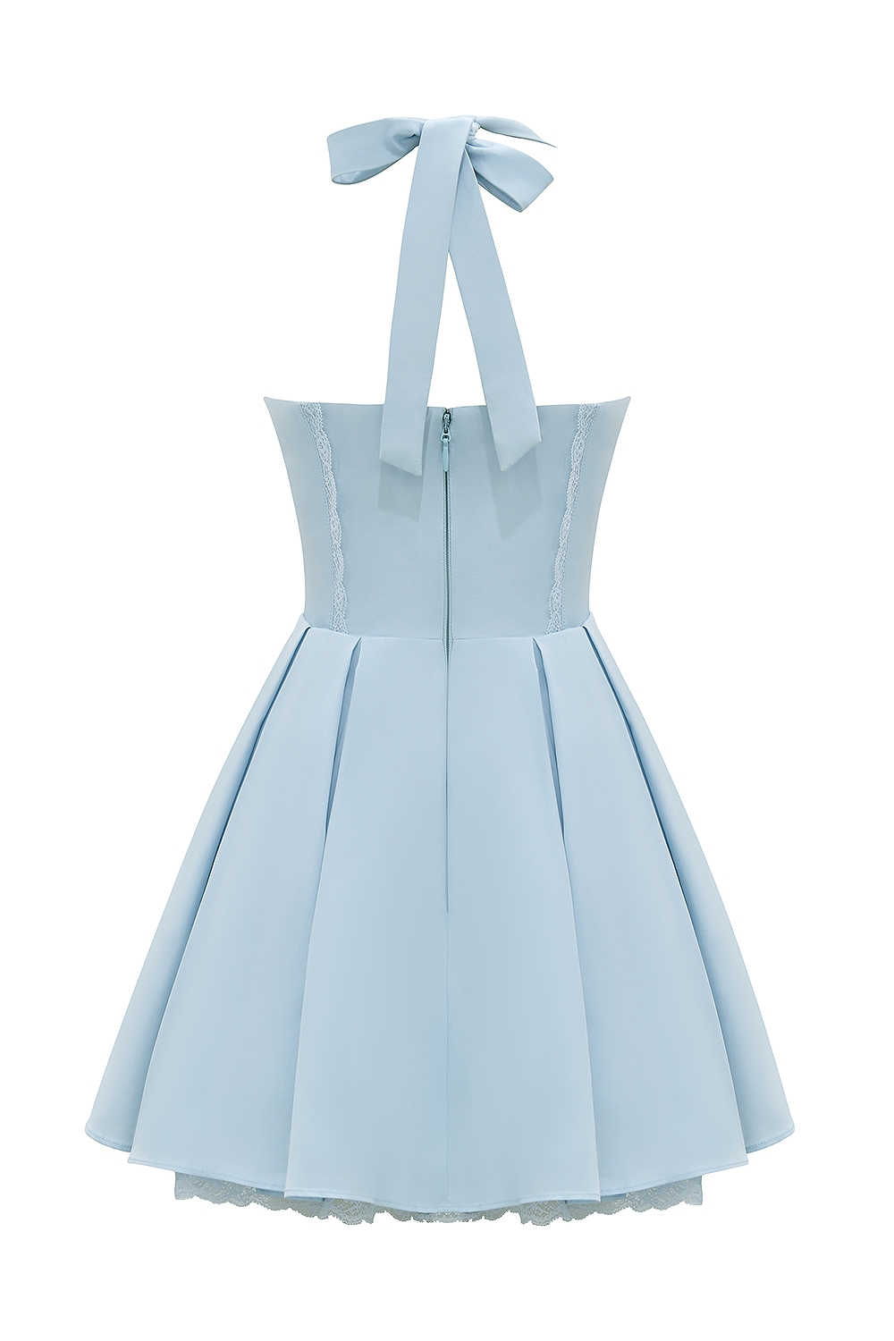 Harriet  Bluebell Cotton Halter Mini Dress — image 13