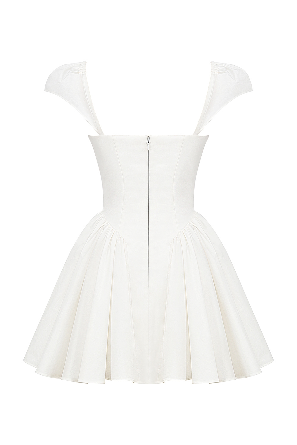 Florence  White Cotton Corset Mini Dress — image 15