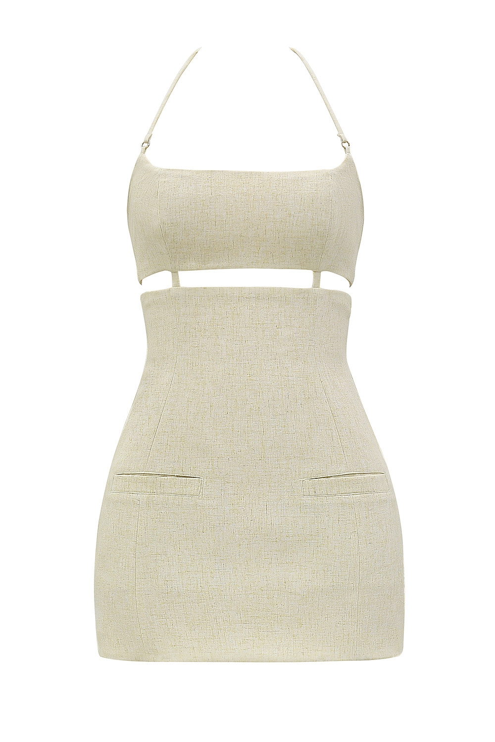 Mistress Rocks Butterscotch Cutout Halter Mini Dress - SALE — image 9