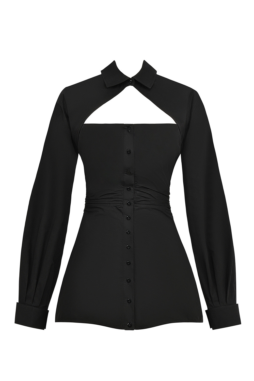 Mistress Rocks Black Cotton Cutout Shirt dress - SALE — image 11
