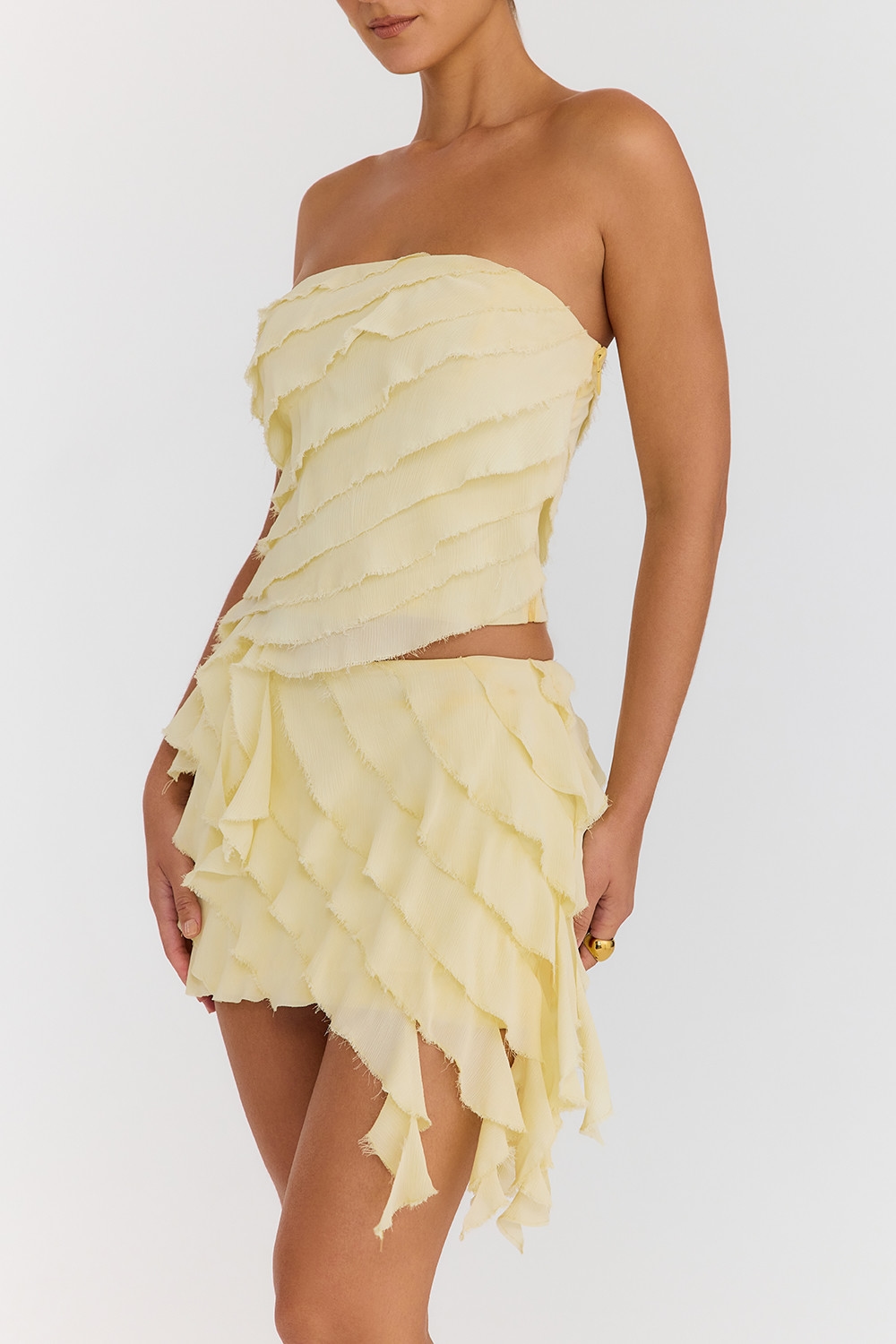 Mistress Rocks Vanilla Ruffle Layered Mini Skirt - SALE — image 7