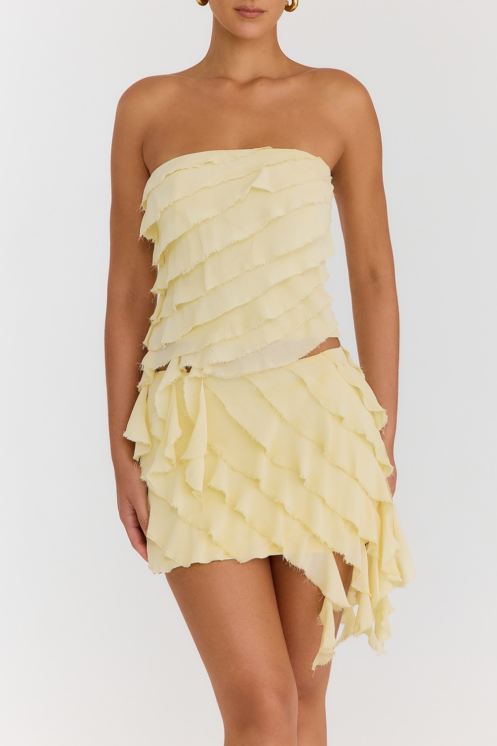 Mistress Rocks Vanilla Strapless Ruffle Top - SALE — image 3