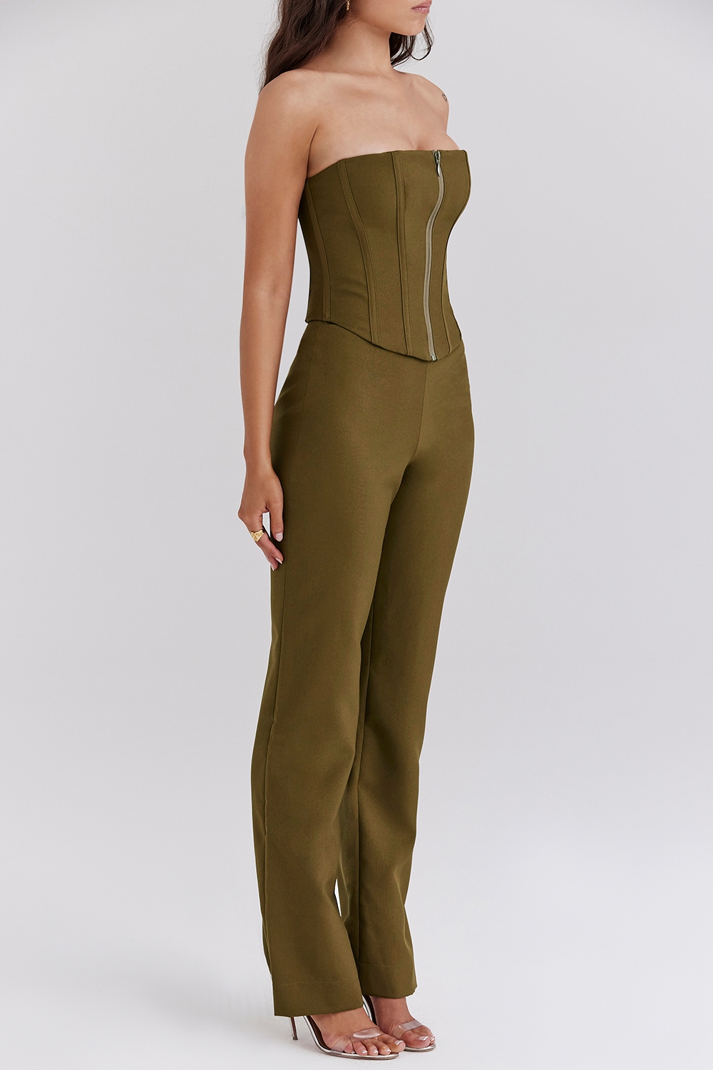 Mistress Rocks Khaki Strapless Jumpsuit - SALE — image 5