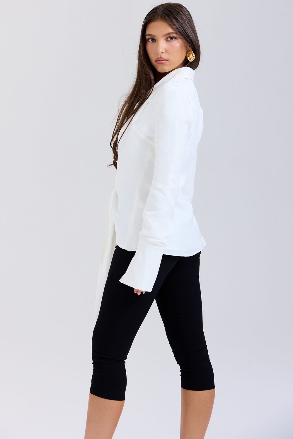Hope  White Draped Tie Front Shirt — image 7