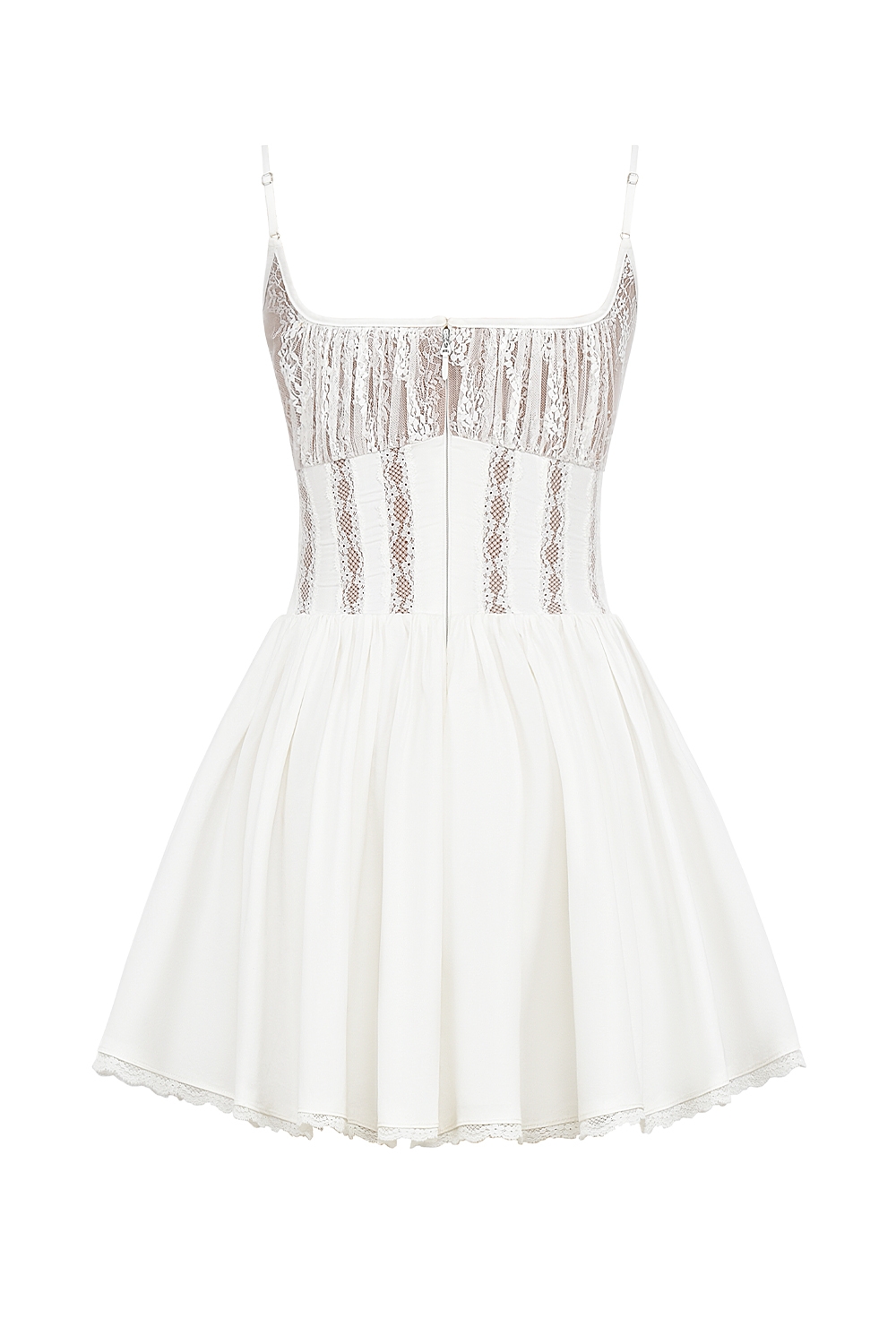 Rosaria  White Cotton Corset Mini Dress — image 13