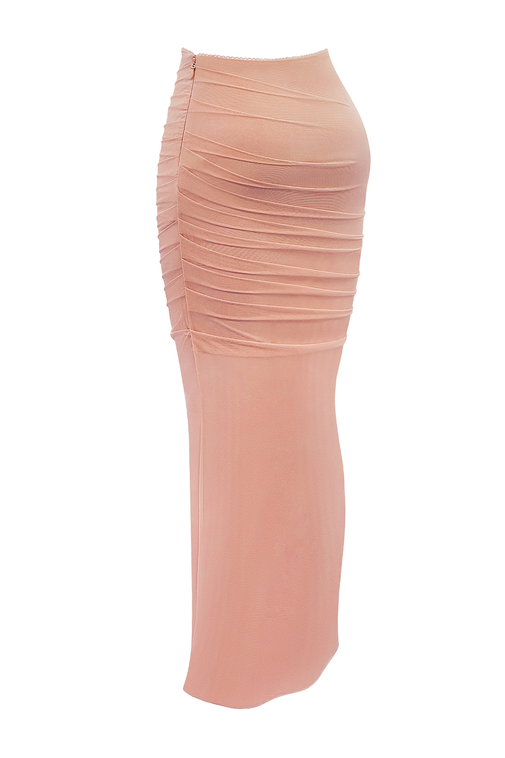 Cassidy  Peach Fluted Hem Maxi Skirt — image 9