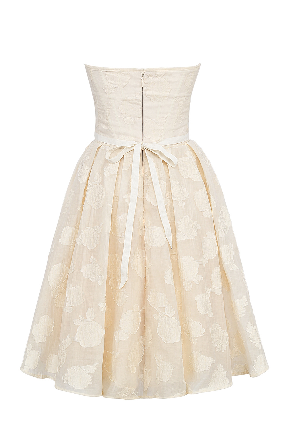 Saige  Vintage Cream Floral Strapless Mini Dress — image 13