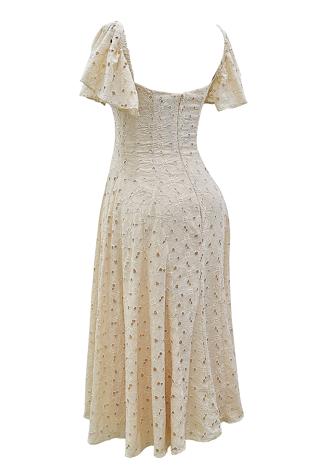 Amaya  Cream Tea Broderie Anglais Midi Dress — image 14
