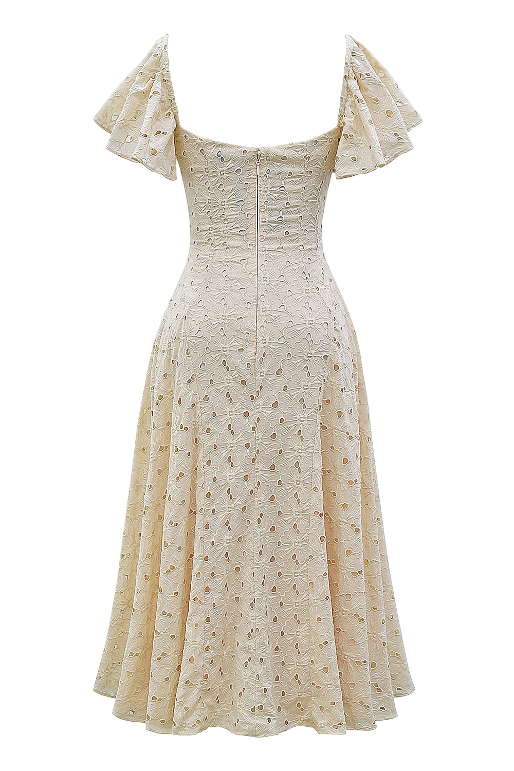 Amaya  Cream Tea Broderie Anglais Midi Dress — image 15