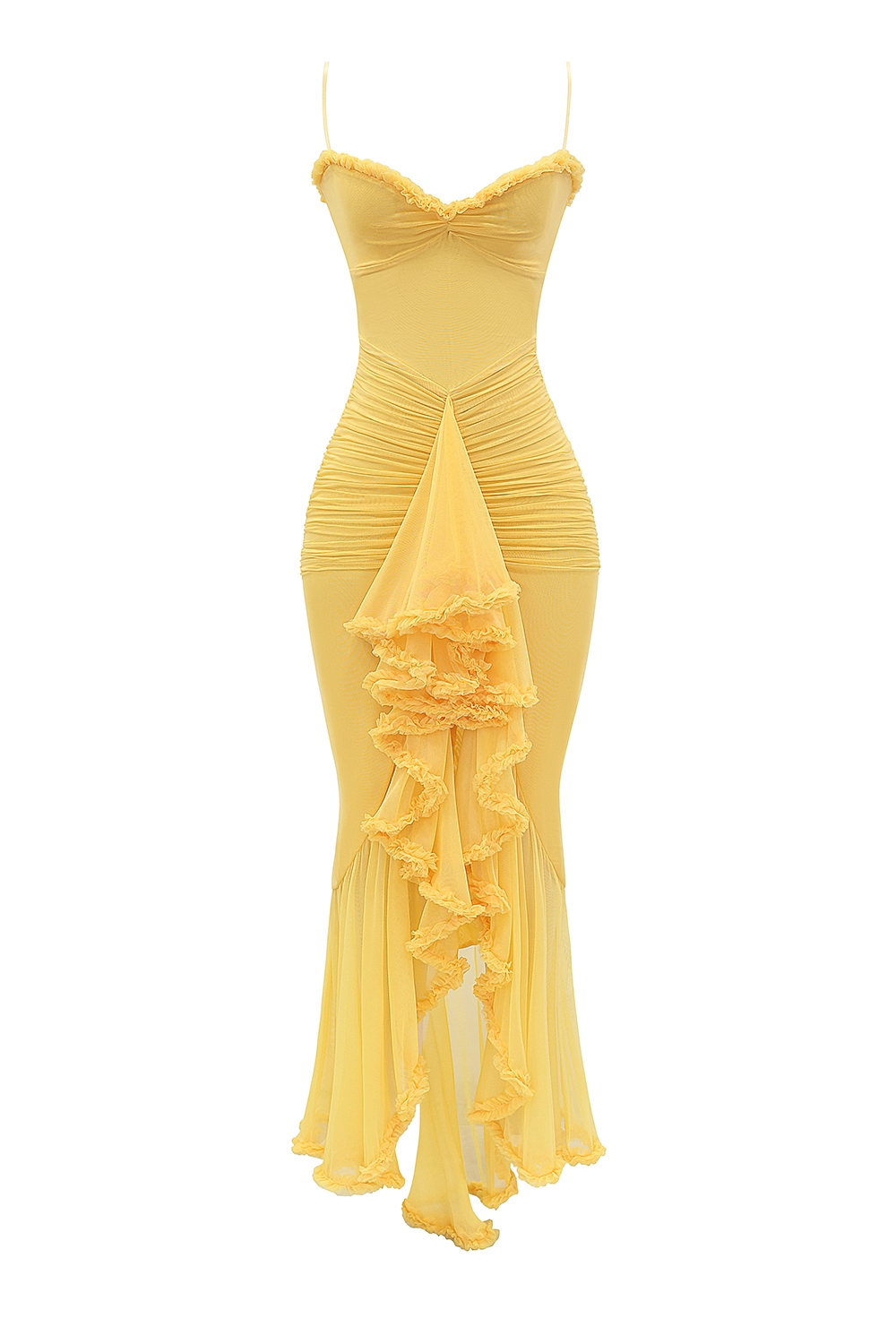 Gabbi  Apricot Ruffled Front Gown — image 12