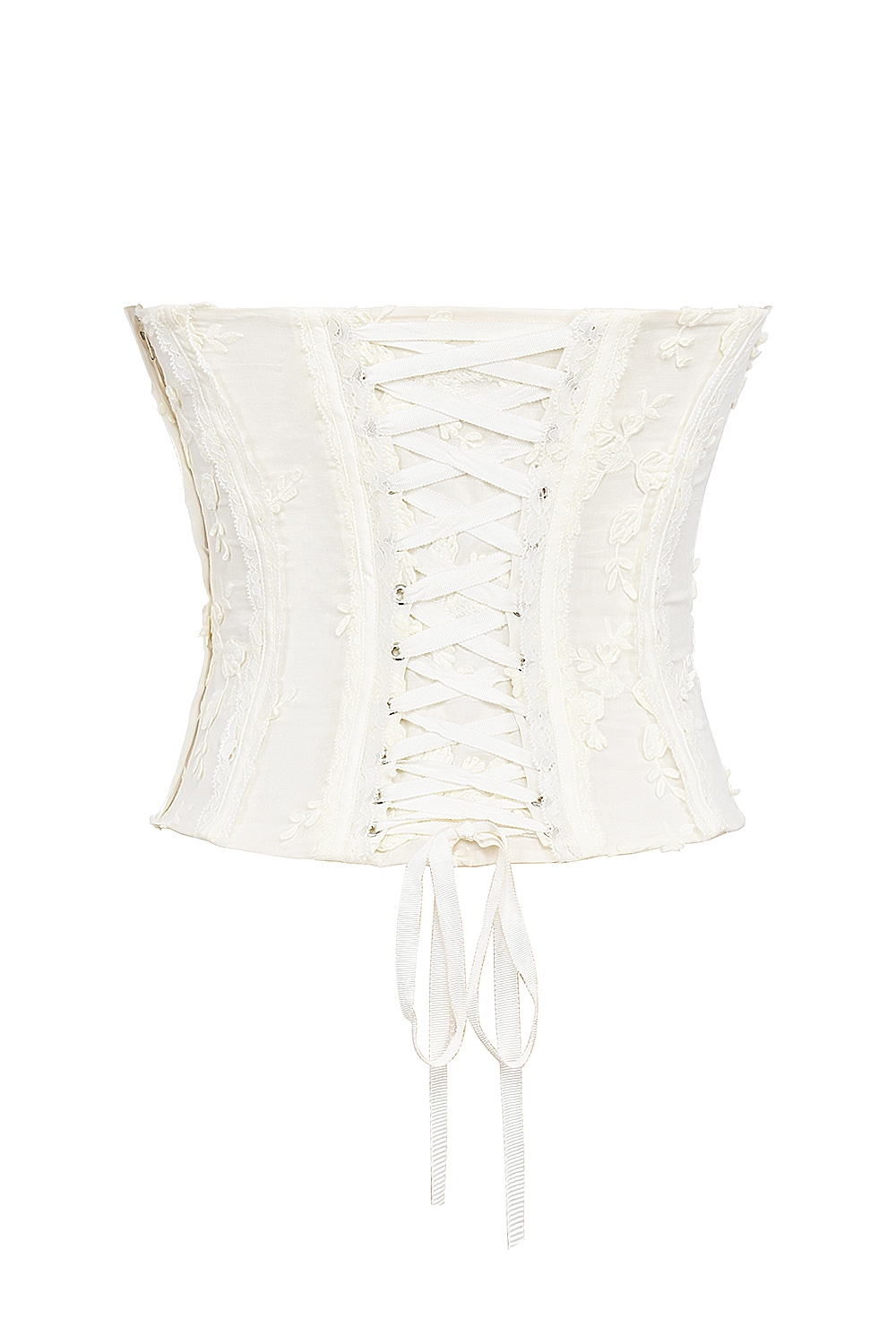 Dakota  Vintage Ivory Embroidered Strapless Corset — image 9
