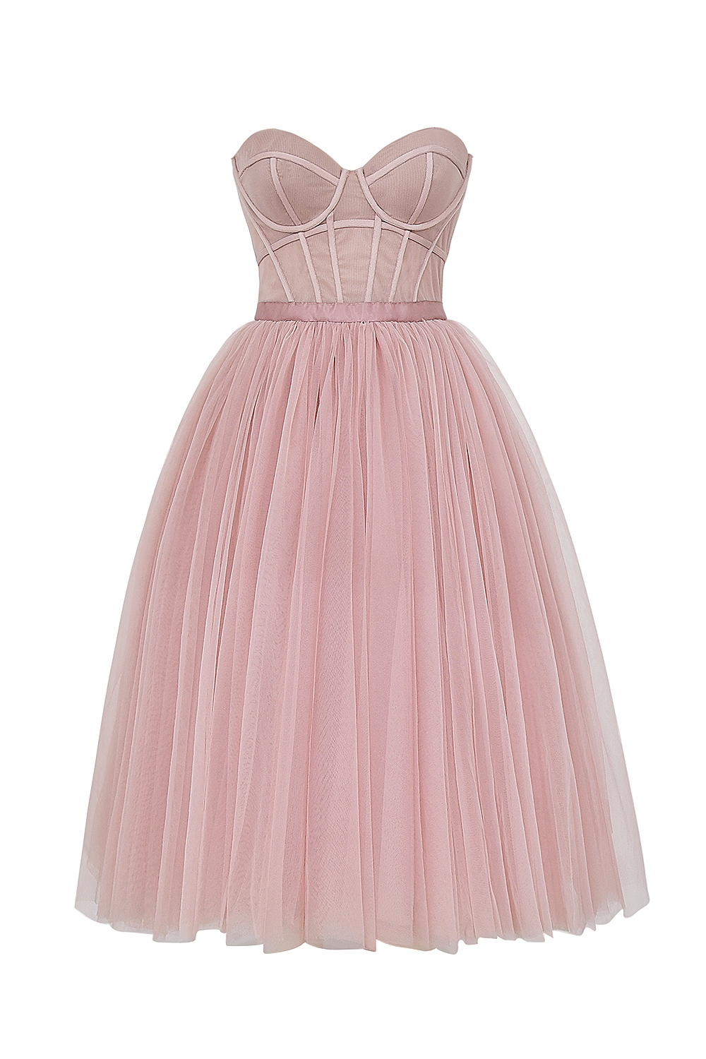 Darling  French Rose Tulle Midi Dress — image 12