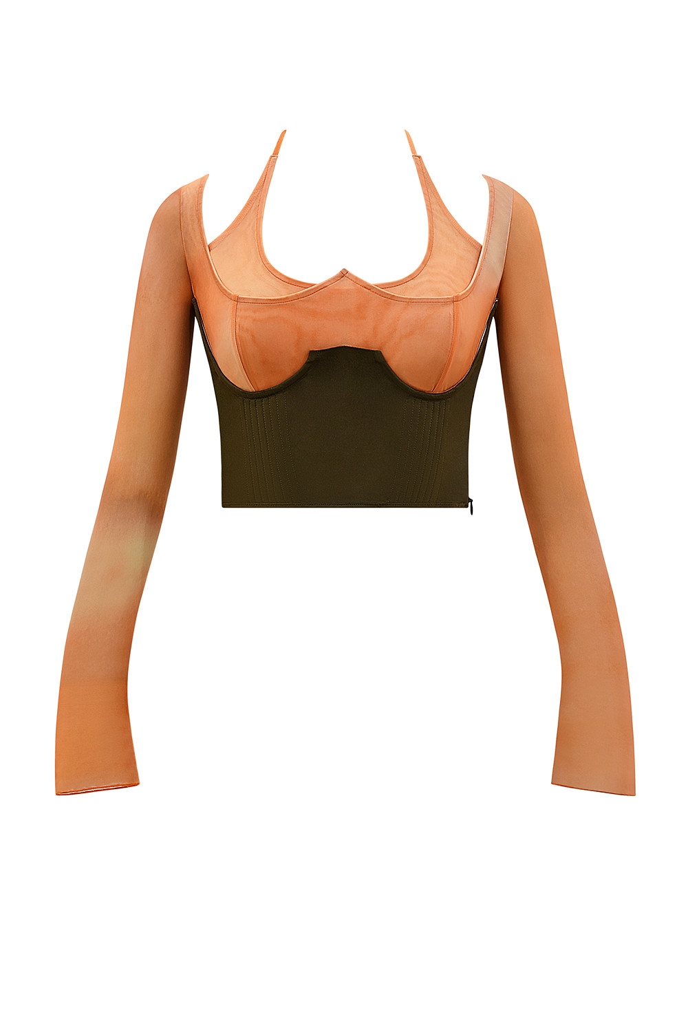 Mistress Rocks Orange Ombre Top With Lace Up Back Corset - SALE — image 11