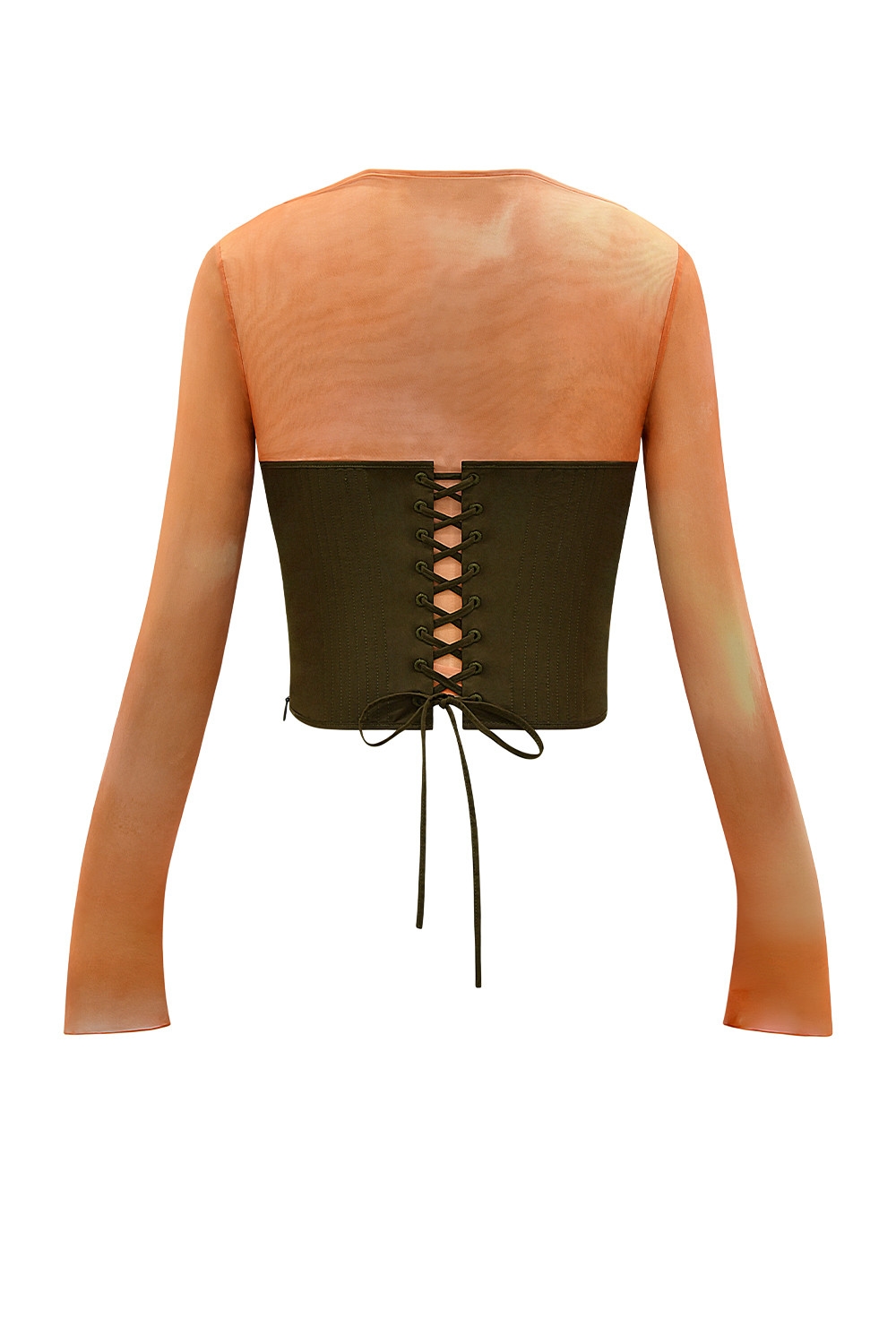 Mistress Rocks Orange Ombre Top With Lace Up Back Corset - SALE — image 13