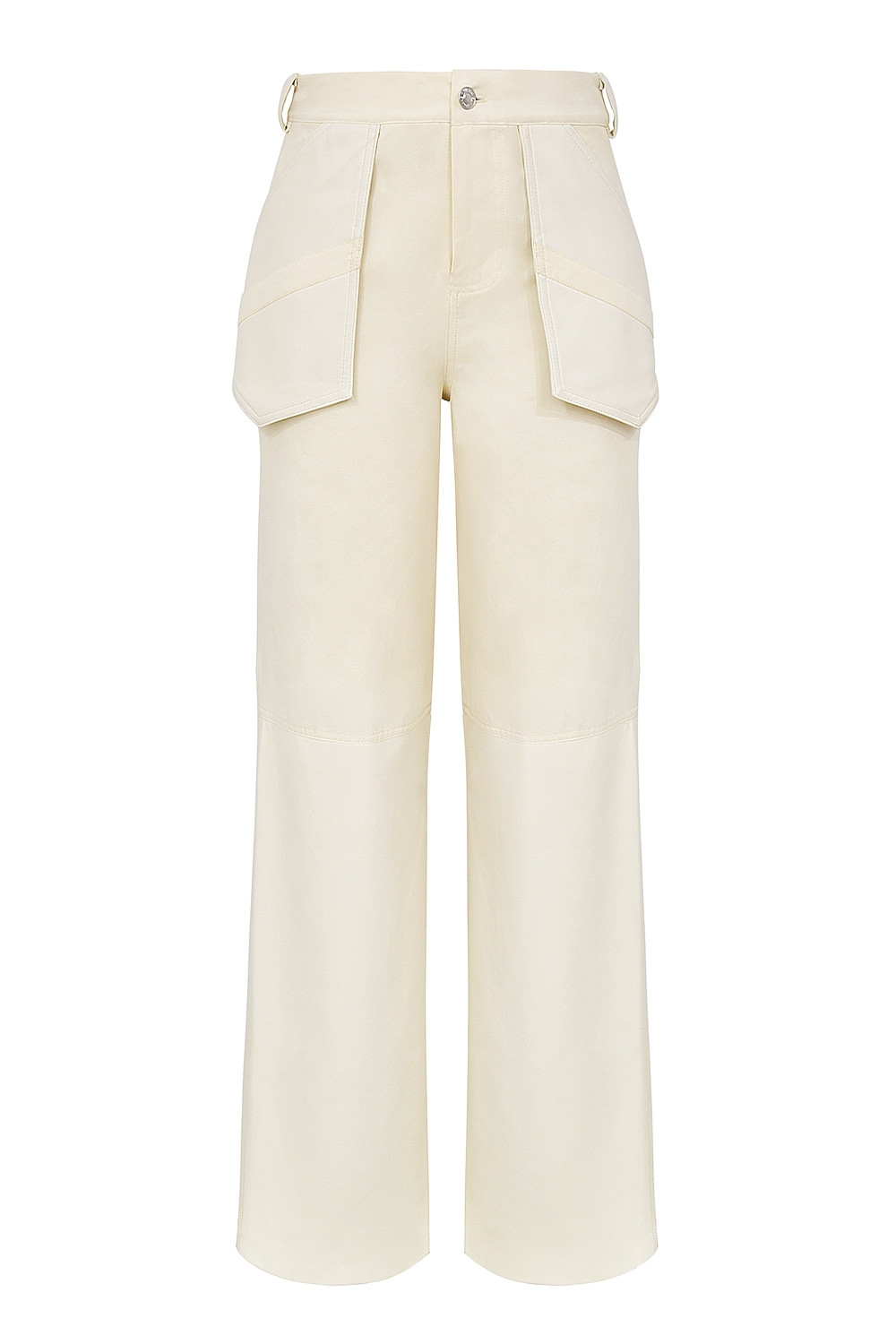Mistress Rocks Cream Vegan Leather Panelled Trousers - SALE — image 10